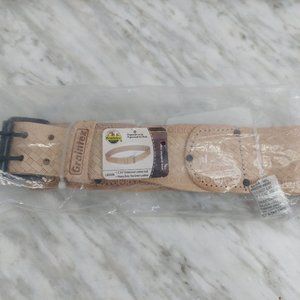 NWT Graintex Men's Tan Genuine Top Grain Embossed Leather Belt